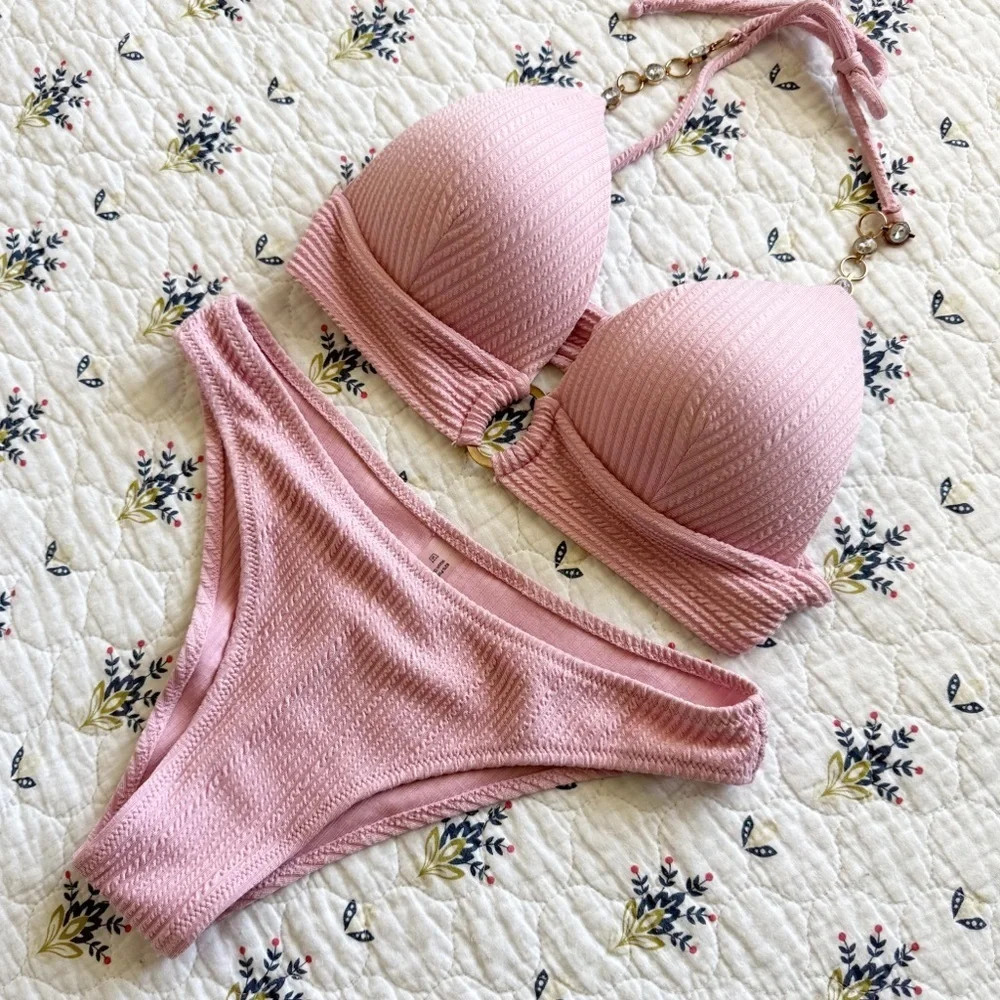Pink Bikini Set Women’s Size Medium